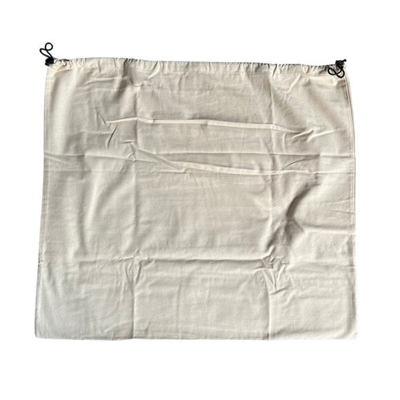 MZ Wallace Large Cream Dust Bag Drawstring Closure 26” x 23” - Picture 4 of 6